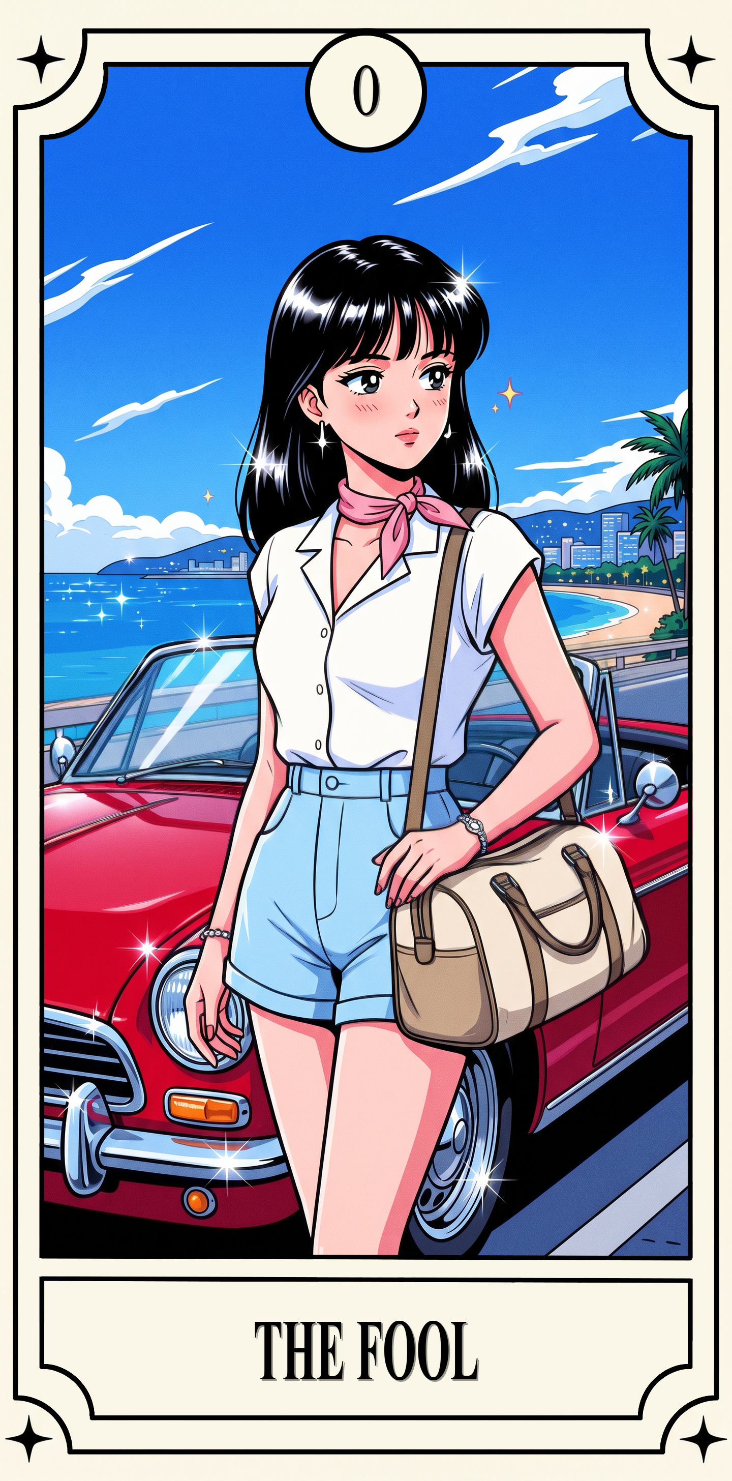 Retro City Pop tarot card, The Fool